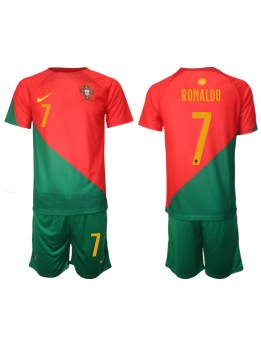 Portugal Cristiano Ronaldo #7 Dječji Domaci Dres kompleti SP 2022 Kratak Rukavima (+ kratke hlače)